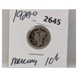 1929-D 90% Silv Mercury Dime