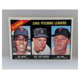 1966 Topps LEADERS Grant Stottlemyre Kaat Stain