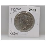 1927-D 90% Silv Peace $1 Dollar
