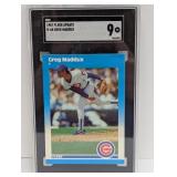 1987 Fleer Update U-68 Greg Maddux RC SGC 9