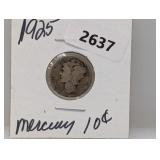 1925 90% Silv Mercury Dime