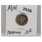 1924 90% Silv Mercury Dime