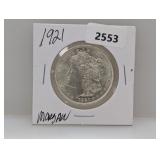 1921 90% Silv Morgan $1 Dollar