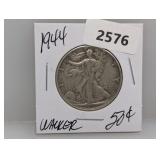 1944 90% Silv Walker Half $1