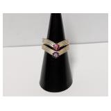 .925 Sterling Silver Double Floral Adjustable