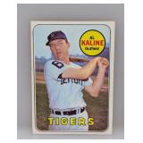 1969 Topps Baseball Al Kaline HOF 410 Stain