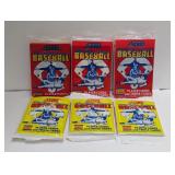 (6) 3 1988 Baseball & 3 1990 Score Baseball