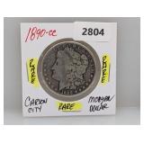 Rare 1890-CC 90% Silv Morgan $1