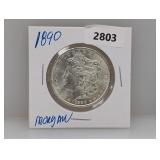 1890 90% Silv Morgan $1 Dollar