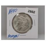 1890 90% Silv Morgan $1 Dollar