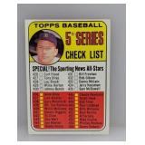1969 Topps Mickey Mantle Checklist Unchecked 412
