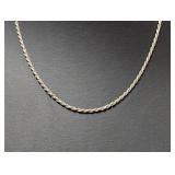 18" .925 Sterl Twisted Rope Chain Necklace