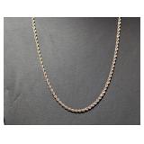 26" .925 Sterl Twisted Rope Chain Necklace