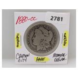 Rare 1880-CC 90% Silv Morgan $1 Dollar