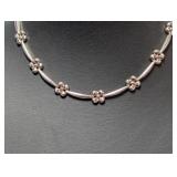 17" .925 Sterl Floral Link Necklace
