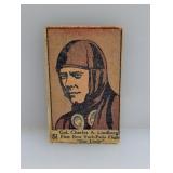 1928 Strip Card Charles Lindbergh AVIATOR Crease