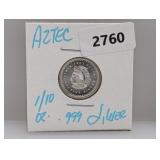 1/10oz .999 Silv Aztec Round
