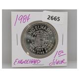 1984 1oz .999 Silv Engelhard Round