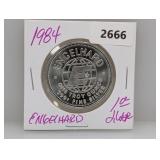 1984 1oz .999 Silv Engelhard Round