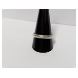 .925 Sterl Narrow Wedding Band Sz 11.5