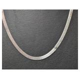22" .925 Sterl Herringbone Chain Necklace