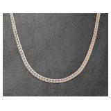 28" .925 Sterl Etched Starburst Collar Necklace