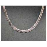 18" .925 Sterl Greek Key Collar Necklace