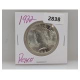 1922 90% Silv Peace $1 Dollar