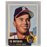 1953 Ed Mathews Topps #37 Crease/Edge