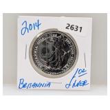 2014 1oz .999 Silv Britannia