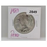 1923 90% Silv Peace $1 Dollar