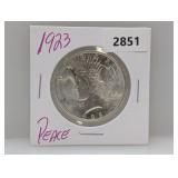 1923 90% Silv Peace $1 Dollar