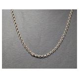 24" .925 Sterl Round Link Chain Necklace