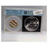GCS 2002-P BU IN Waffle Canceled Quarter