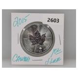 2015 1oz .999 Silv Canada Maple Leaf