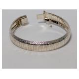 7" .925 Sterl Textured Link Bracelet
