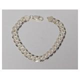 8" .925 Sterl Polished Flat Link Bracelet