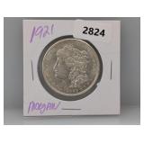1921 90% Silv Morgan $1 Dollar