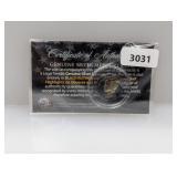 24K Gold Obv/Rev Black Ruthenium Mercury Dime