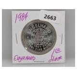 1984 1oz .999 Silv Engelhard Round