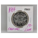 1984 1oz .999 Silv Engelhard Round
