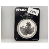 2020 1oz .999 Silv BVI Pegasus