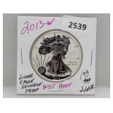 2013-W 1oz .999 Silv Rev PF Eagle $1 Dollar