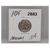 1935 90% Silv Mercury Dime