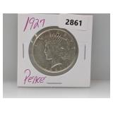 1927 90% Silv Peace $1 Dollar