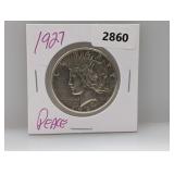 1927 90% Silv Peace $1 Dollar