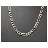 24" .925 Sterl Figaro Chain Necklace
