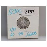 1/10oz .999 Silv Aztec Round
