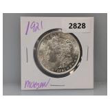 1921 90% Silv Morgan $1 Dollar