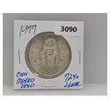 1977 72% Silv Mexico Cien Pesos